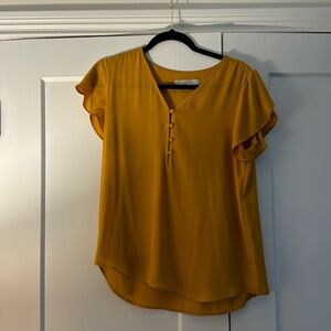 Loft gold short sleeve top - small